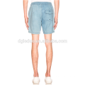 Custom summer beach Elastic waist lace-up denim jeans shorts for men
swim shorts